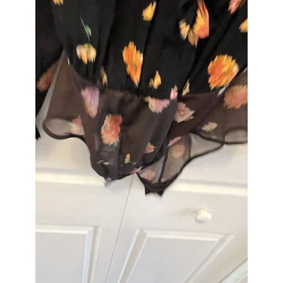 FREE PEOPLE Poppy Printed Black Combo Bodysuit TOP SIZE M MEDIUM NEW - Picture 4 of 8